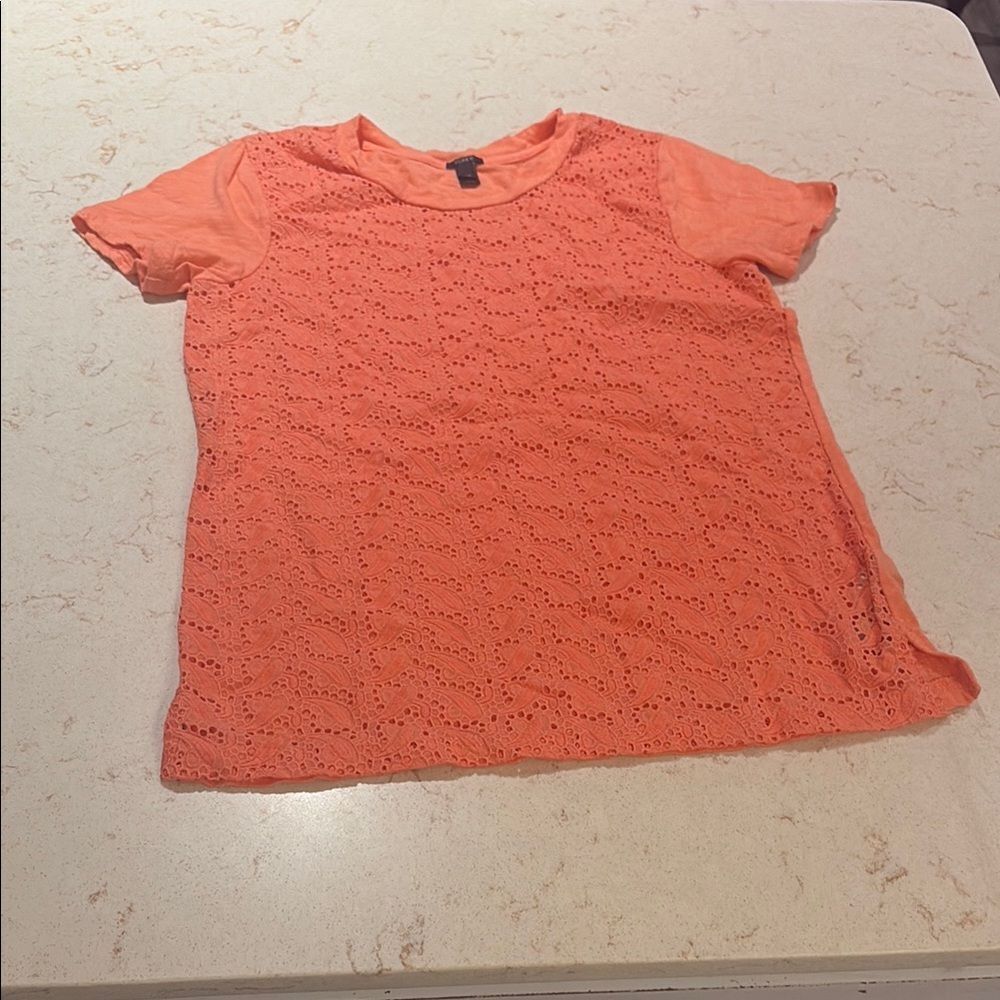 J.Crew eyelet top SZ Xsmall salmon color